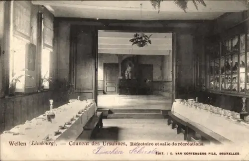 Ak Wellen Flandern Limburg, Ursulinenkloster, Speisesaal