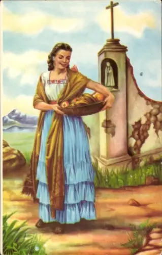 Ak Mexiko, Obstverkäuferin