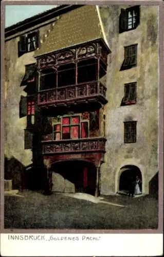 Künstler Ak Diemer, Zeno, Innsbruck in Tirol, Goldenes Dachl