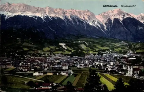Ak Innsbruck in Tirol, Gesamtansicht, Nordansicht