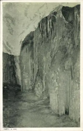 Ak Werfen in Salzburg, Eisriesenwelt im Tennengebirge, III. Loggie, Eisbildung