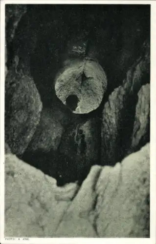 Ak Werfen in Salzburg, Eisriesenwelt im Tennengebirge, Schotterhalle, Kanonenröhre