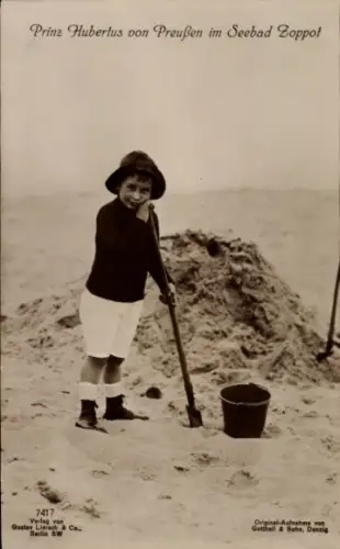 Ak Sopot Gdańsk Zoppot Danzig, Prinz Hubertus von Preußen, Strand