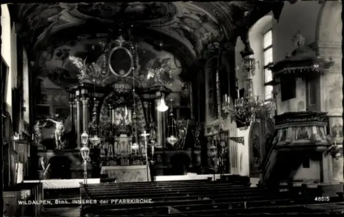 Ak Wildalpen Steiermark, Inneres der Pfarrkirche