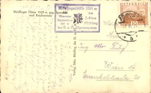 Ak Johnsbach Steiermark, Mödlinger Hütte