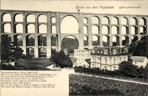 Ak Mylau im Vogtland, Göltzschtalbrücke