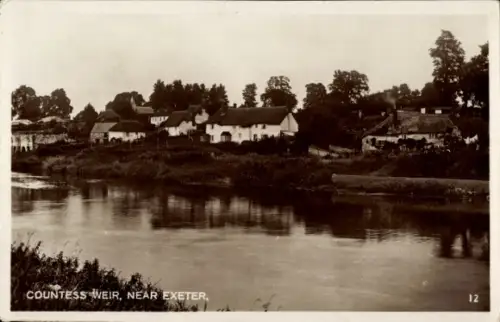 Ak Countess Wear Exeter Devon England, Teilansicht