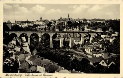 Ak Luxemburg Luxembourg, Ville haute, Clausen, Viaduct