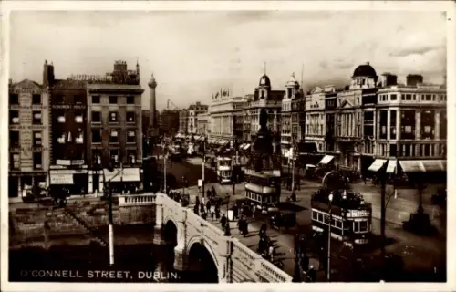 Ak Dublin Irland, O'Connell Street