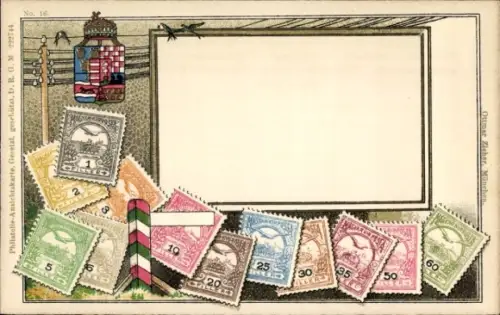 Briefmarken Ak Ungarn, Wappen