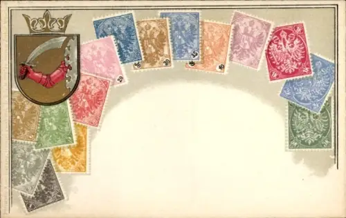 Briefmarken Ak Bosnien Herzegowina, Wappen