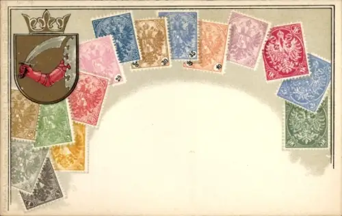 Briefmarken Ak Bosnien Herzegowina, Wappen