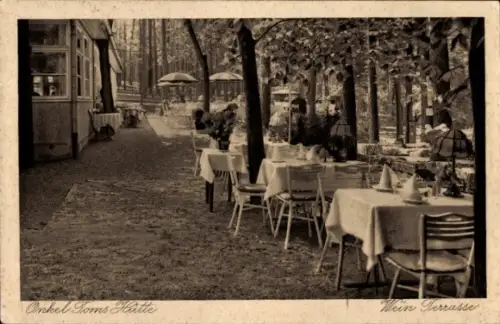 Ak Berlin Zehlendorf, Onkel Tom's Hütte, Weinterrasse