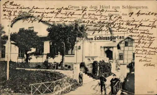 Ak Oppurg an der Orla Thüringen, Hotel zum Schlossgarten