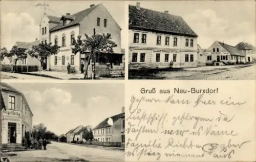 Ak Neuburxdorf Neu Burxdorf Bad Liebenwerda in Brandenburg, Straßenpartie, Gebäude