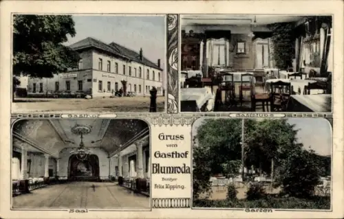 Ak Blumroda Thräna Wyhratal Borna in Sachsen, Gasthof Blumroda, Inh. Felix Kipping