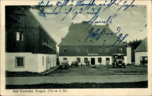 Ak Einsiedel Seiffen im Erzgebirge, Gasthof Zur grünen Tanne