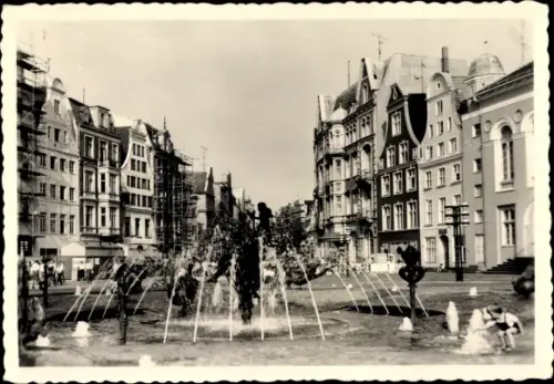 Ak Hansestadt Rostock, Brunnen