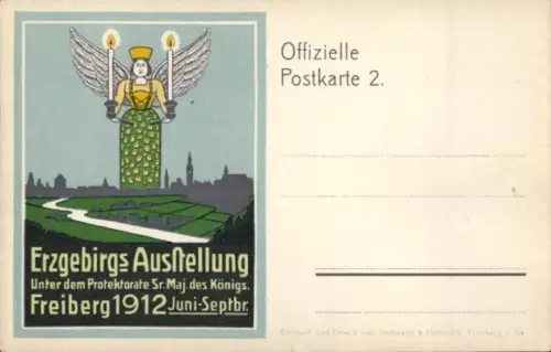 Ak Freiberg in Sachsen, Erzgebirgs-Ausstellung 1912