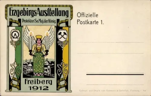 Ak Freiberg in Sachsen, Erzgebirgsausstellung 1912