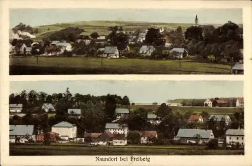 Ak Naundorf bei Freiberg Bobritzsch, Blick auf den Ort
