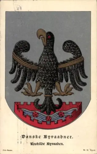 Wappen Ak Roskilde Dänemark, Byvaaben