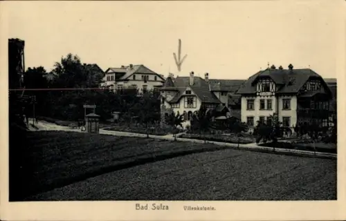 Ak Bad Sulza in Thüringen, Historische Architektur, Villenkolonie, ruhige Landschaft