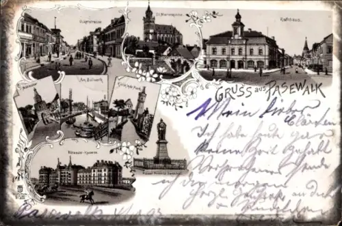 Ak Pasewalk in Mecklenburg Vorpommern, Verschiedene Ansichten von  Gruß aus  alte nansicht