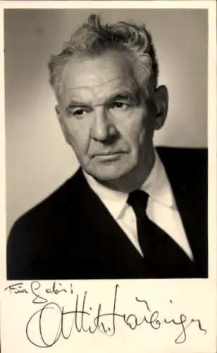 Foto Ak Schauspieler Attila Hörbiger, Autogramm