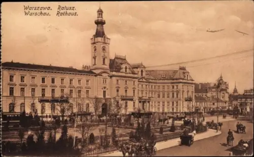 Ak Warszawa Warschau Polen, Rathaus, Ratusz