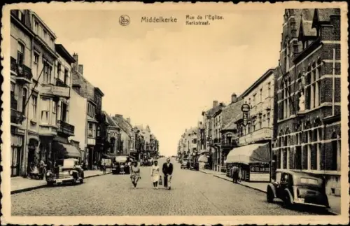 Ak Middelkerke Westflandern, Kerkstraat