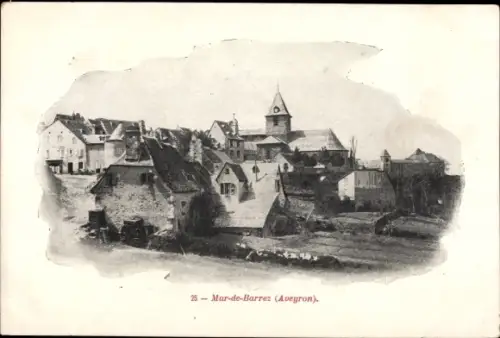 Ak Mur de Barrez Aveyron, Teilansicht