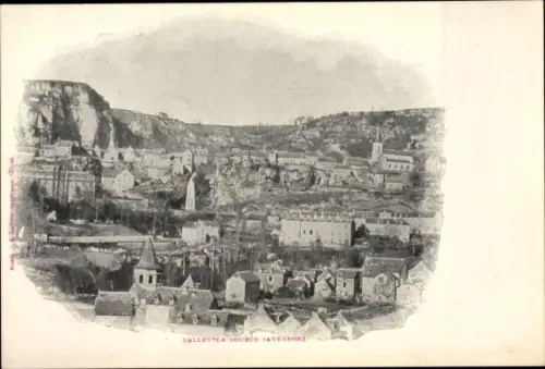 Ak Salles la Source Aveyron, Blick auf den Ort