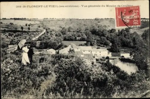 Ak Saint Florent le Vieil Maine et Loire, Vue generale du Moulin de Coulene