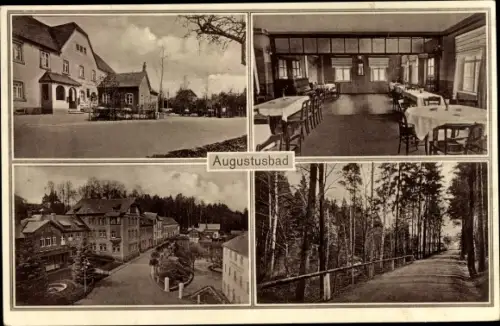 Ak Liegau Augustusbad Radeberg in Sachsen, Knorpelschänke, Innenansicht, Ortsansichten, Wald