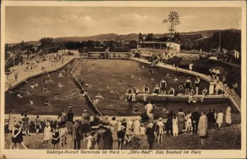 Ak Gernrode Quedlinburg im Harz, Otto Bad, Seebad
