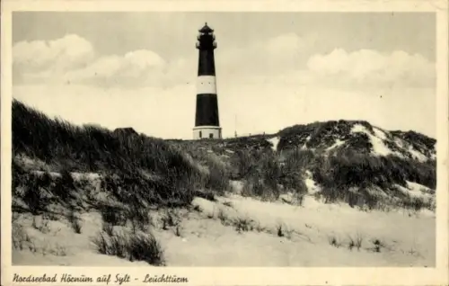 Ak Hörnum auf Sylt Nordfriesland, Leuchtturm