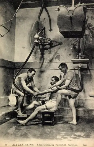 CPA Aix les Bains Savoie, Etablissement Thermal, Massage