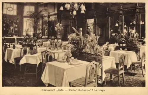 Ak La Haye Den Haag Südholland Niederlande, Restaurant Cafe-Riche, Buitenhof 5