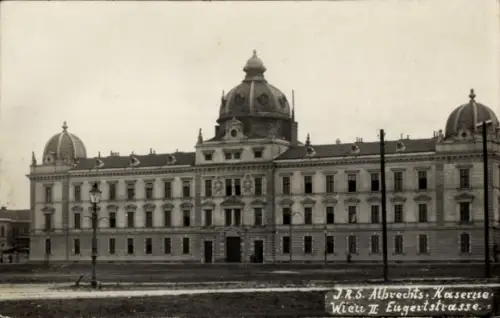 Ak Wien 2 Leopoldstadt, Infanterie-Regiment 5, Albrechts Kaserne, Eugertstraße