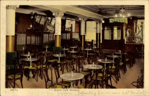 Ak Metz Moselle, Grand Café Windsor, Innenansicht