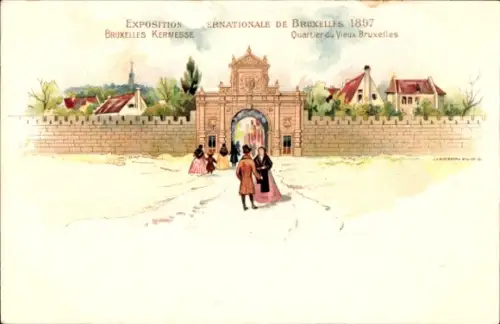 Ak Bruxelles Brüssel, Exposition Internationale de Bruxelles 1897, Kermesse, Vieux Bruxelles