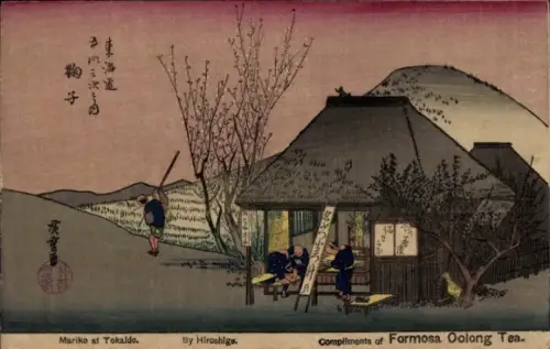 Künstler Ak Hiroshige, Mariko at Tokaido, Formosa Oolong Tea