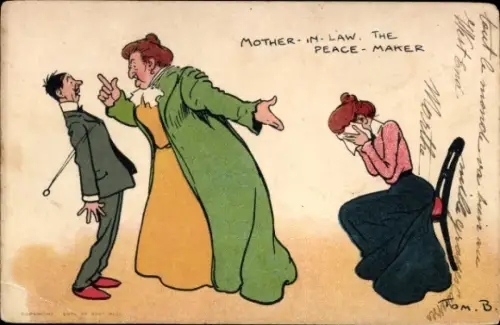 Künstler Ak Browne, Tom, familiäre Beziehung, Schwiegermutter