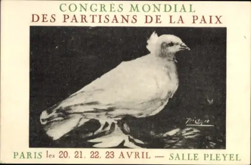 Künstler Ak Picasso, Congres Mondial des Partisans de la Paix