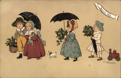 Künstler Ak Parkinson, Ethel, Bonne fête, Kinder