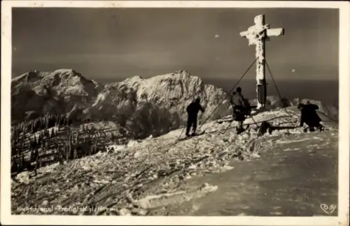 Ak Bad Reichenhall in Oberbayern, Predigtstuhl, Kreuz