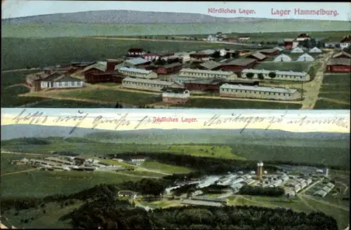 Ak Hammelburg, südliches Lager m. Wasserturm, 1913