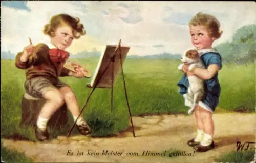 Künstler Ak Fialkowska, Wally, Es ist kein Meister vom Himmel gefallen