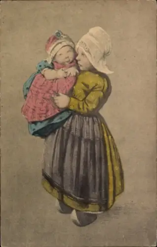 Ak Kinder in niederländischer Tracht, Portrait